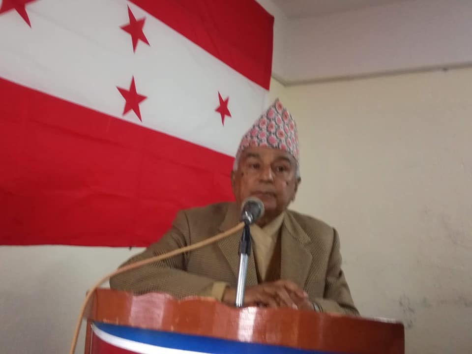 देउवा र पाैडेल कांग्रेस भन्न छाेडेर नेपाली कांग्रेस भन्नुस् : वरिष्ठ नेता पाैडेल