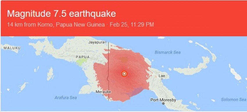 पपुवा न्यु गिनीमा शक्तिशाली भूकम्प